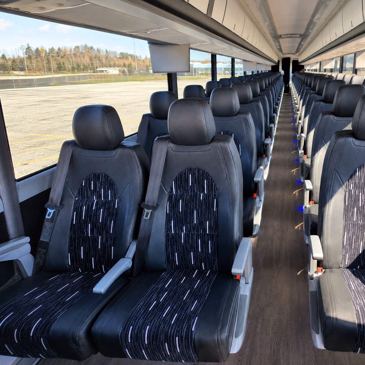 waltham charter bus interior