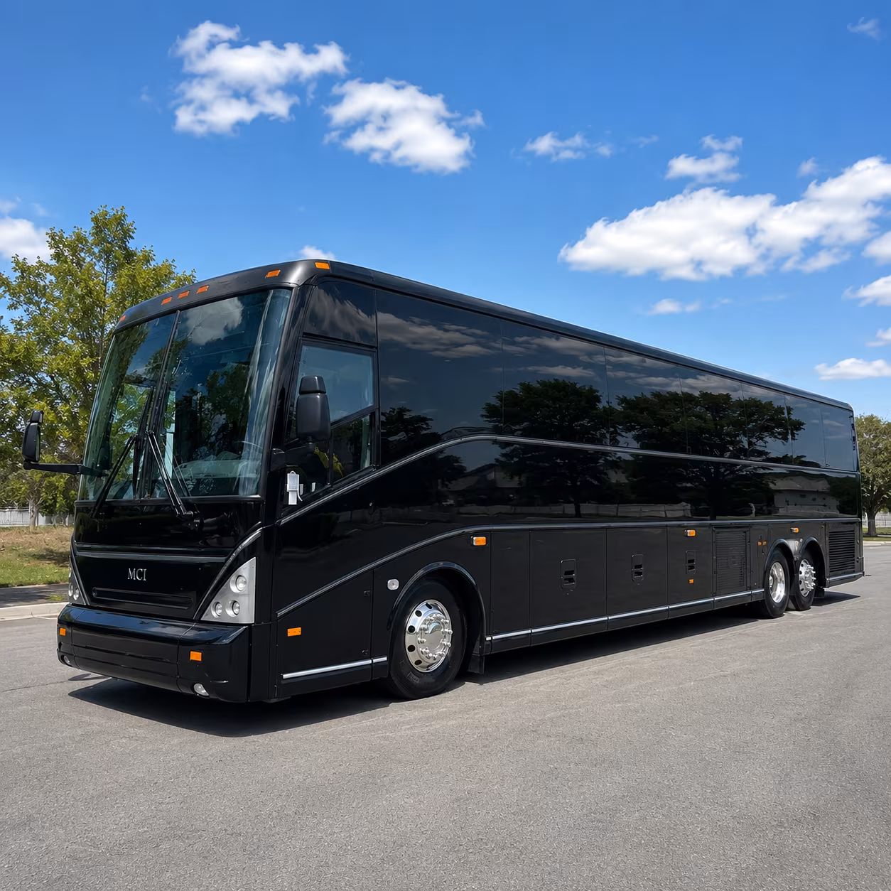 waltham charter bus rental exterior