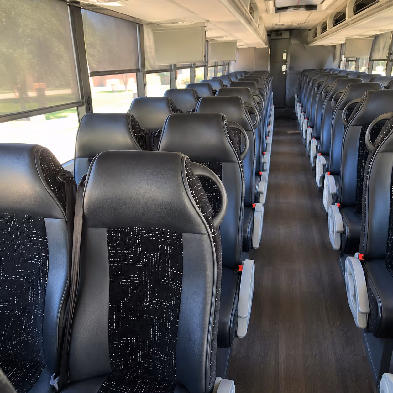 waltham charter bus rental interior